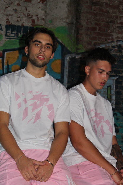 SCRATCH TEE[WHITE/PINK]