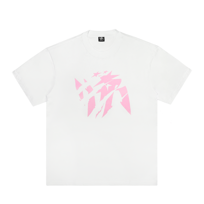 SCRATCH TEE[WHITE/PINK]